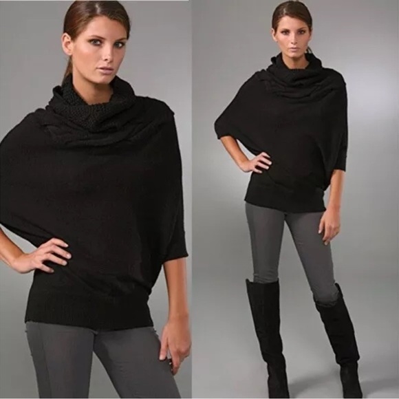 Vince Black Sweater Cowl Neck Size Medium - Picture 1 of 10
